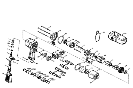 Part Location Diagram of 2050520723 Chicago Pneumatic Blades Set-6 pcs.